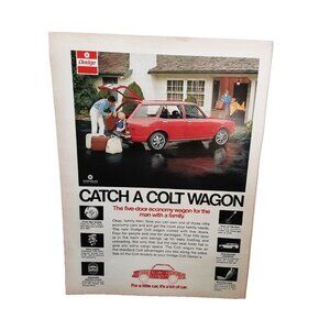 1972 Dodge Colt Wagon Original Print Ad vintage 70s